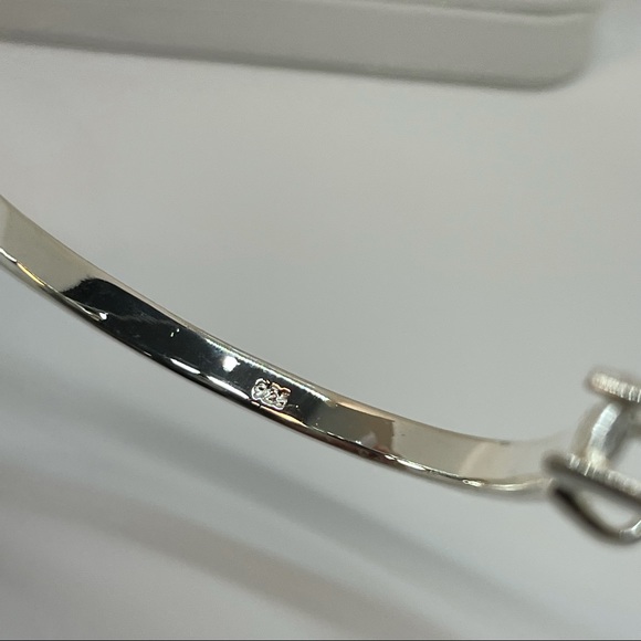 STERLING SILVER .925 Buckle Bangle Bracelet - Picture 4 of 6